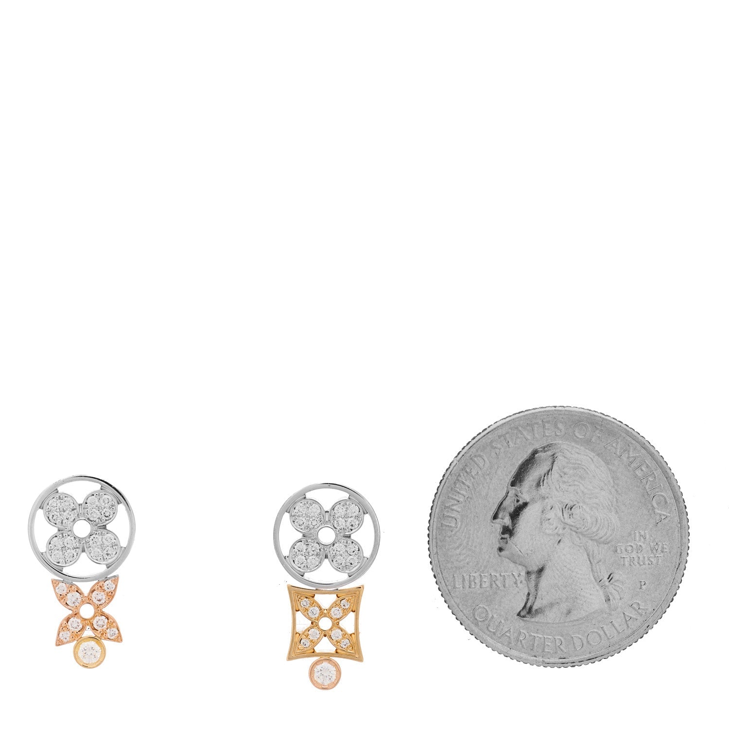 18K Rose White Gold Diamond Idylle Blossom Earrings