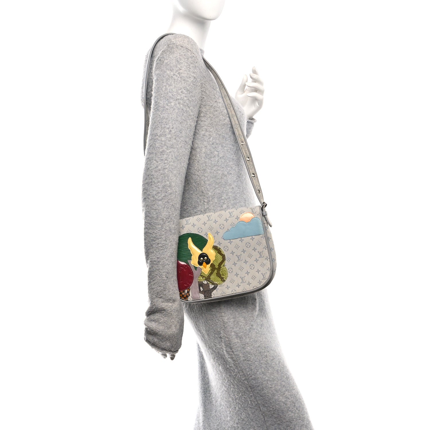 Mini Monogram Patchwork Conte De Fees Musette Grey