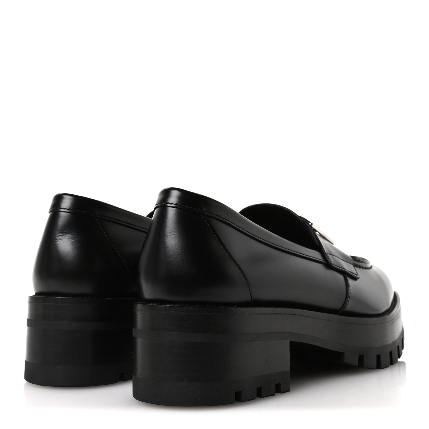 Calfskin Metal CC Loafers 40 Black