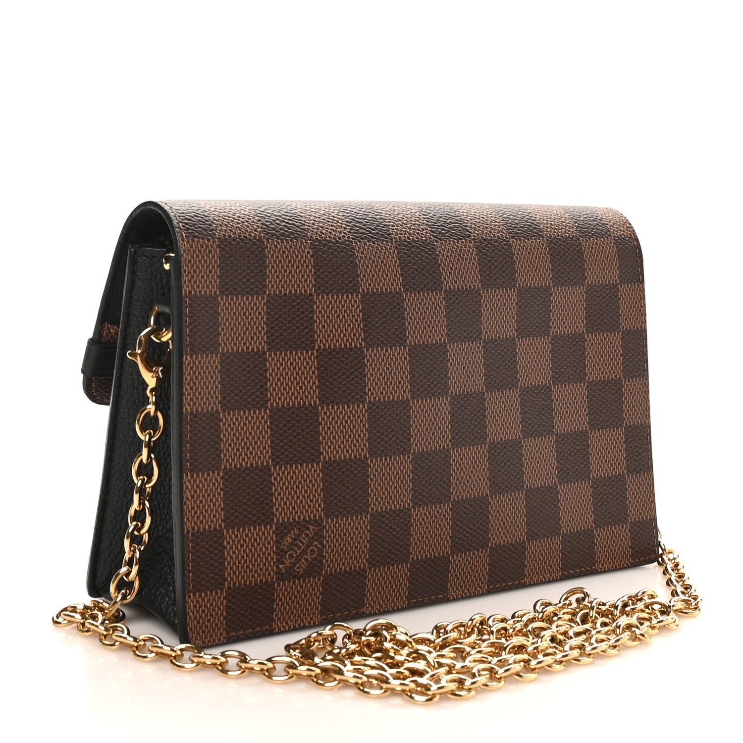 Damier Ebene Vavin Chain Wallet Black