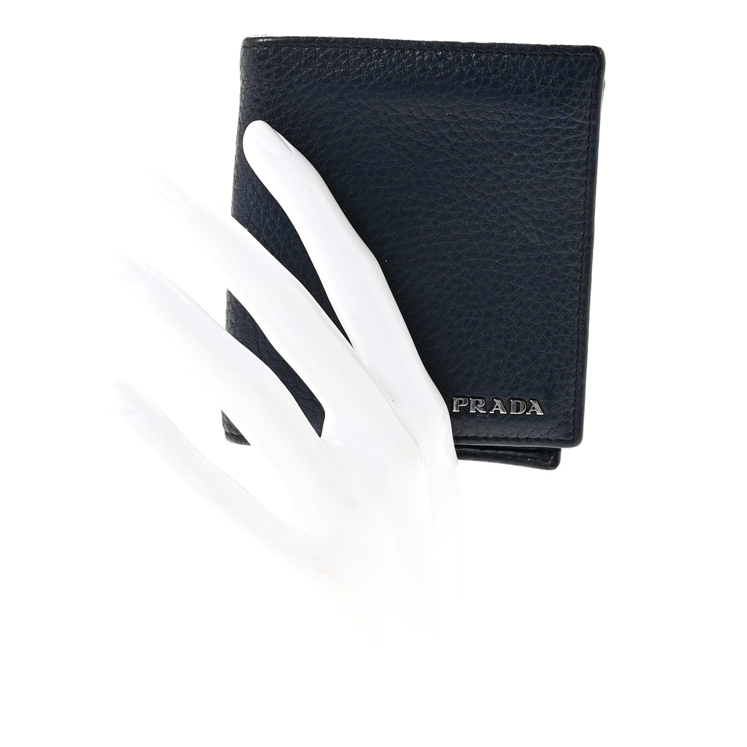 Vitello Daino Bi-Fold Wallet Navy