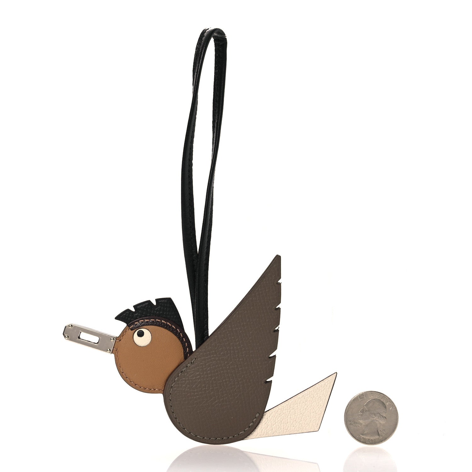 Epsom Swift Chevre Mysore Birdy Bag Charm Etoupe Nata Biscuit Rouge Sellier Black