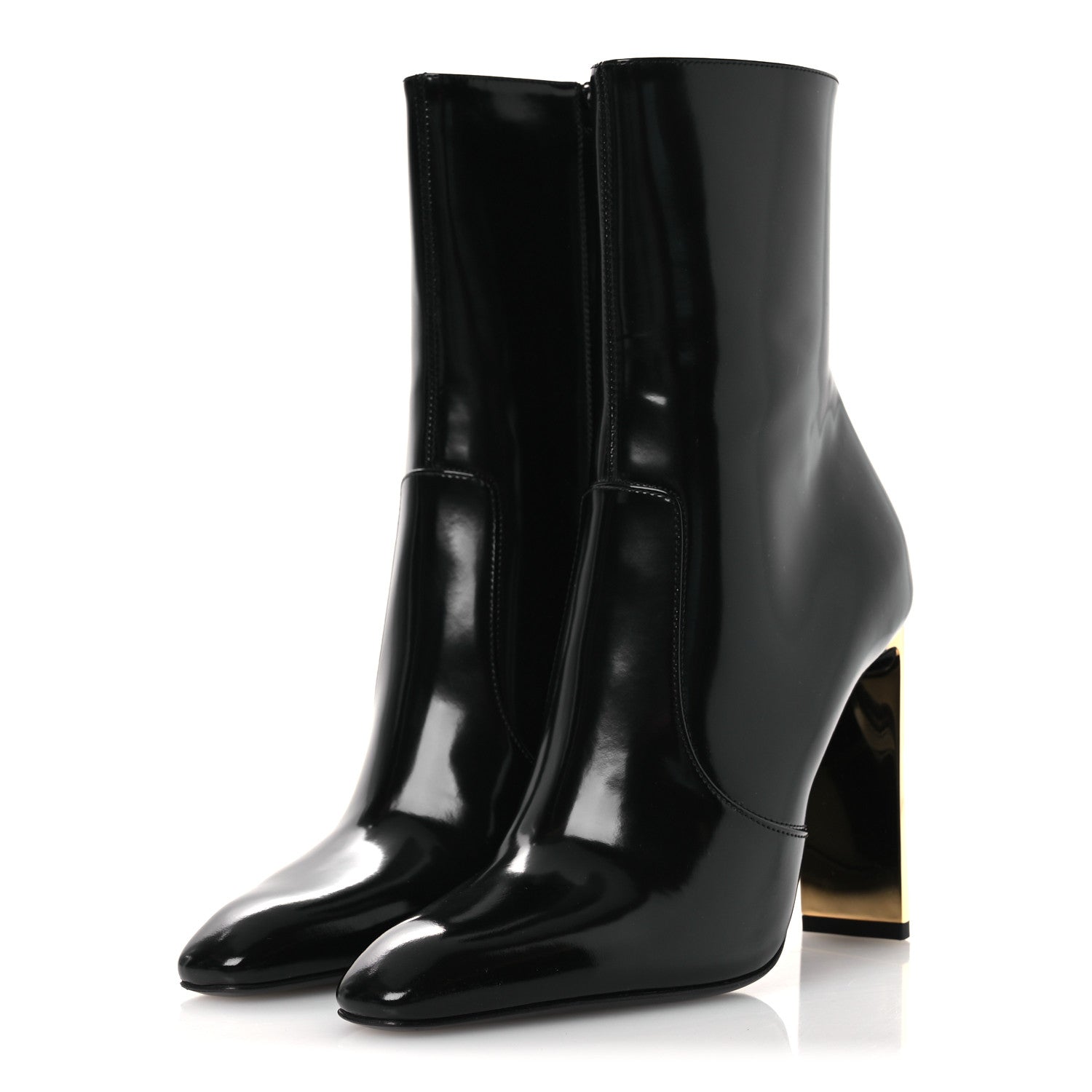 Vitello Marilyn Auteuil 105 Ankle Zip Boots 37.5 Black