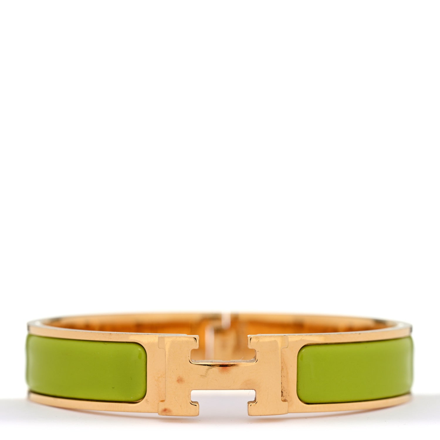 Enamel Narrow Clic Clac H Bracelet GM Anis