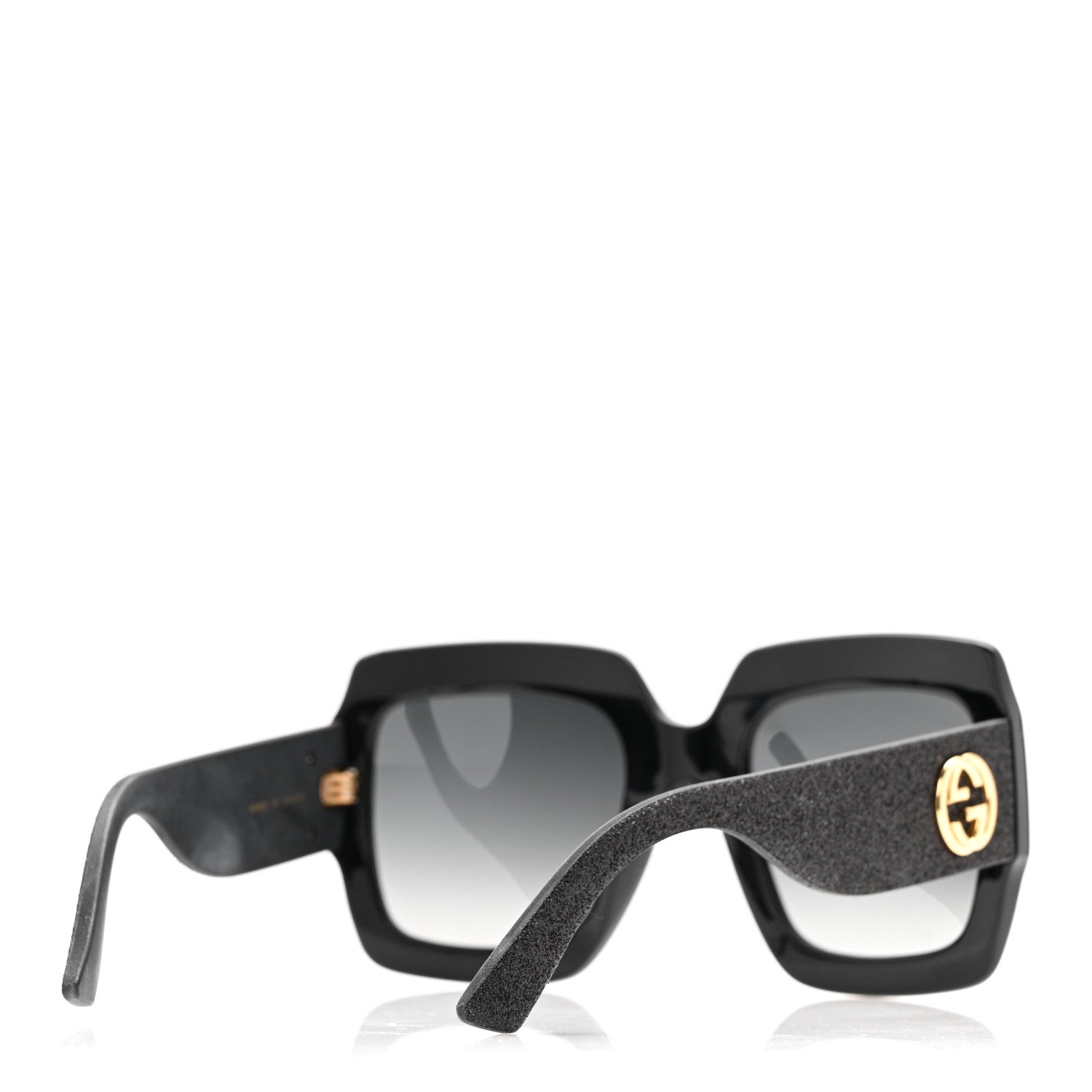 Square Frame GG0102S Sunglasses Glitter Black