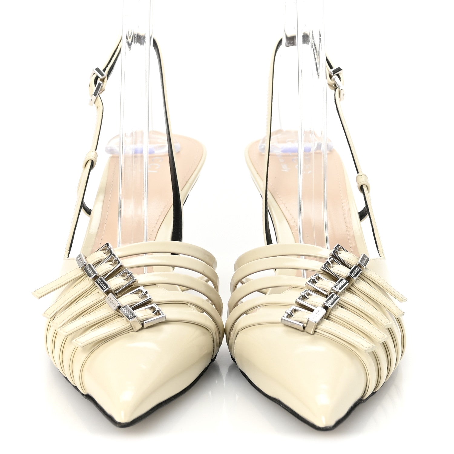 Patent Regents Slingback Pumps 38 New Ivoire