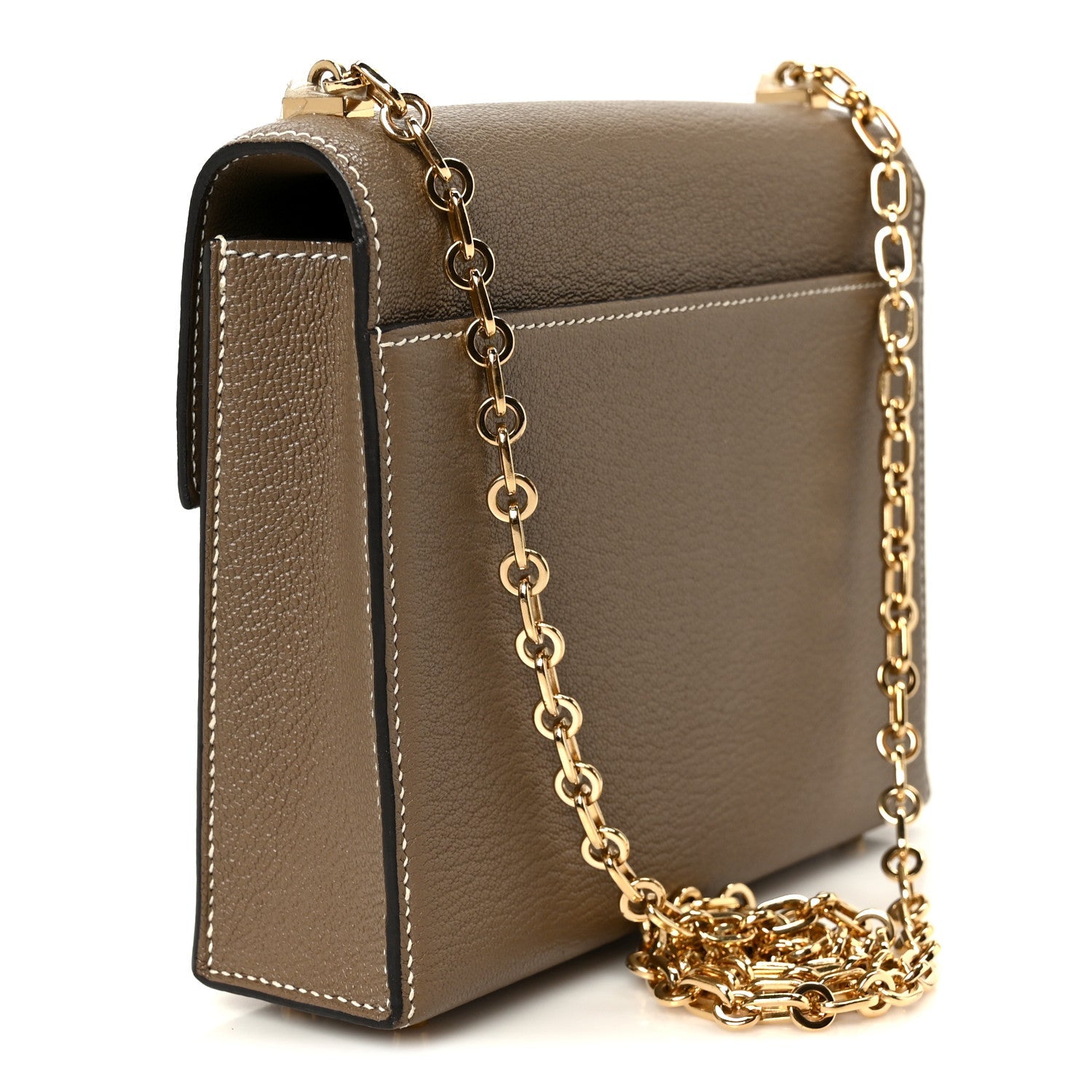 Chevre Chamkila Mini Verrou Chaine Bag Etoupe