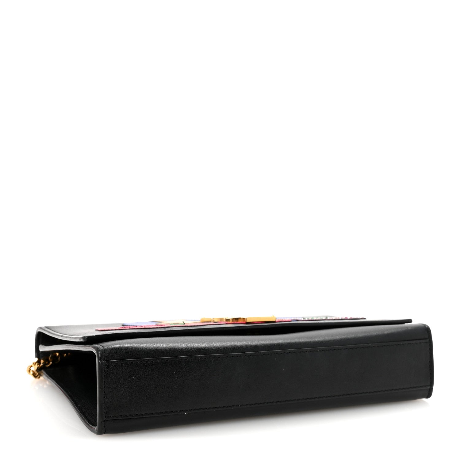 Lambskin Medium Cloud Star Monogram Kate Satchel Black