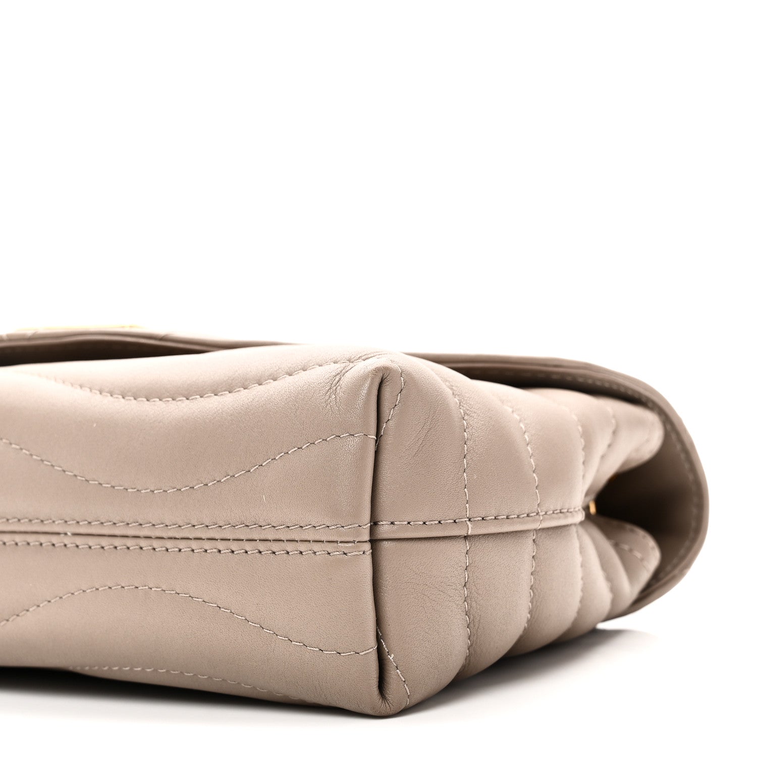 Calfskin LV New Wave Chain Bag Taupe