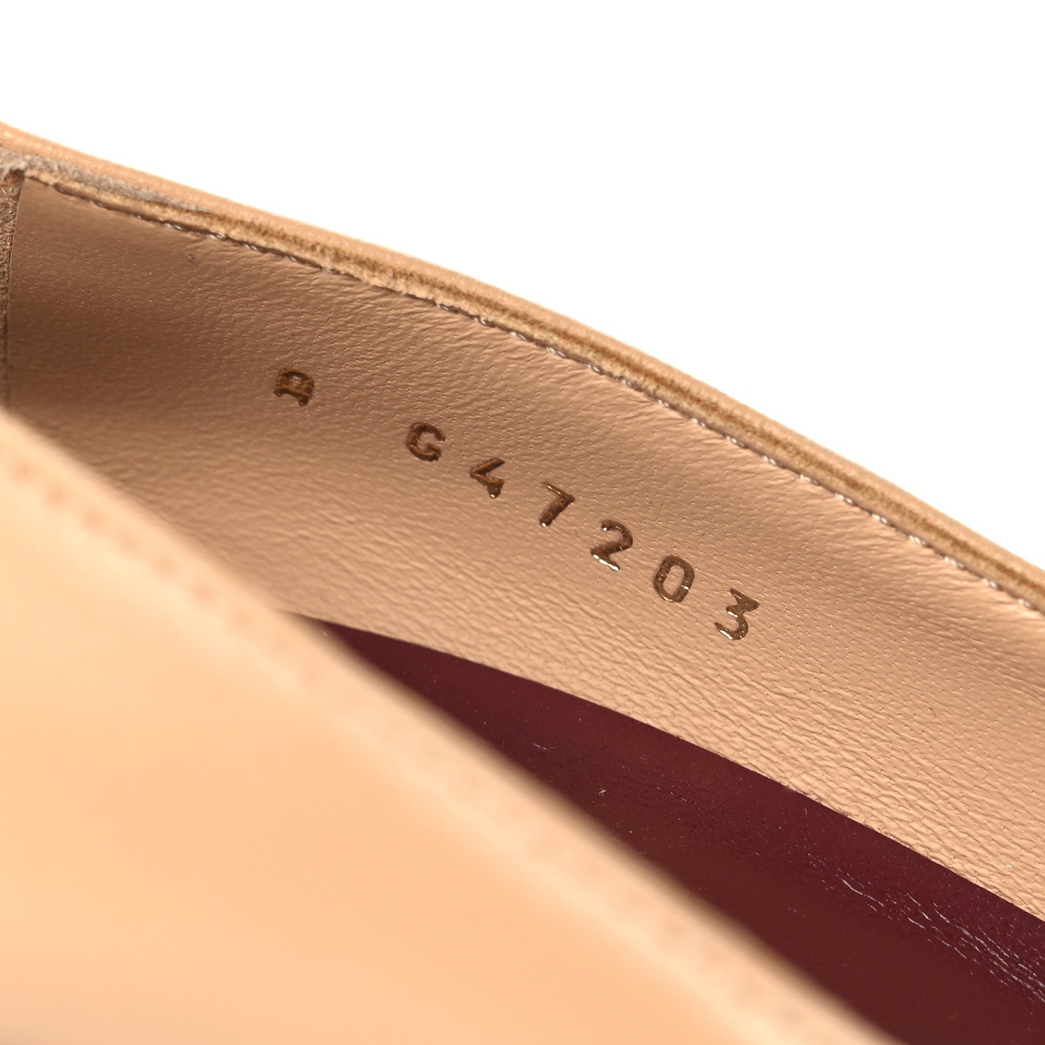 Lambskin Patent Calfskin Cap Toe Pumps 37 Beige Black