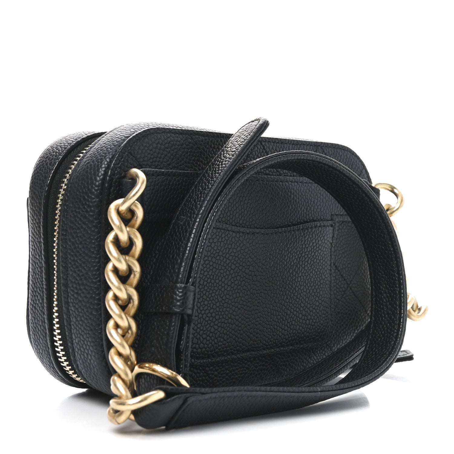 Caviar Quilted Waist Bag Black