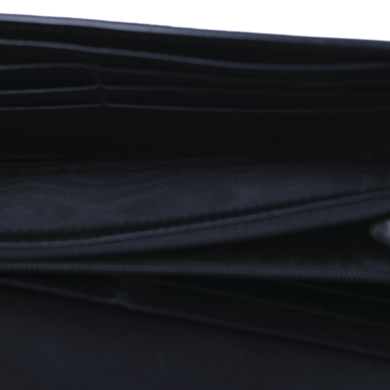 Calfskin Web Continental Wallet Black
