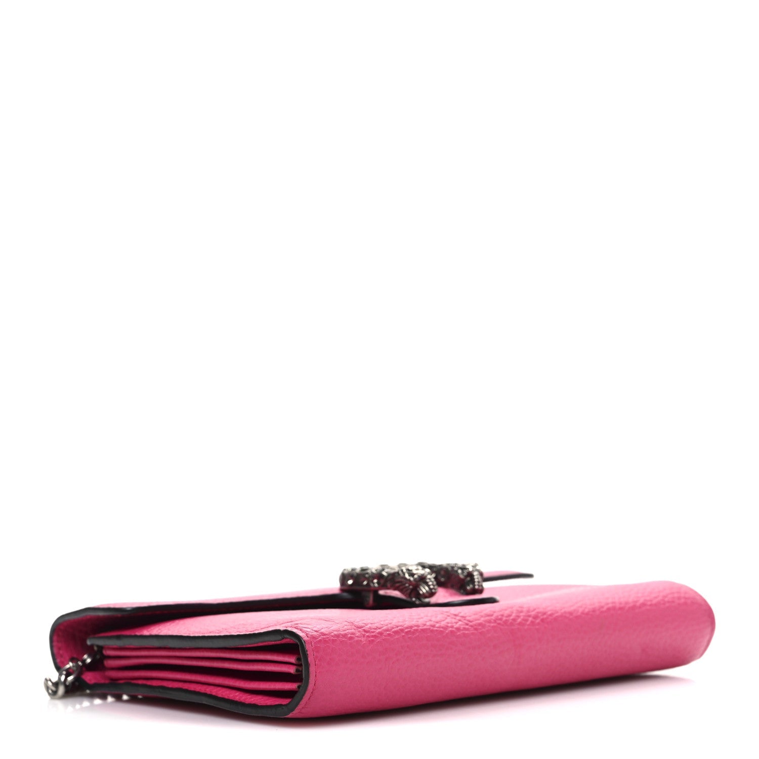 Dollar Calfskin Crystal Mini Dionysus Chain Wallet Box Pink