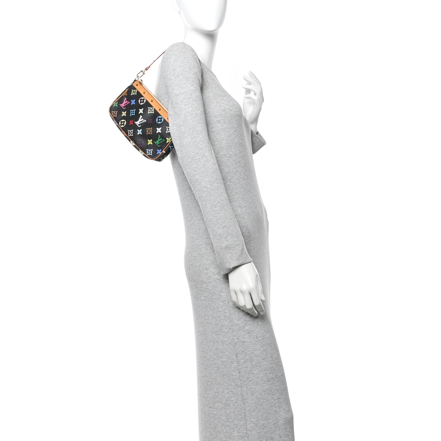 Monogram Multicolor Pochette Accessories Black