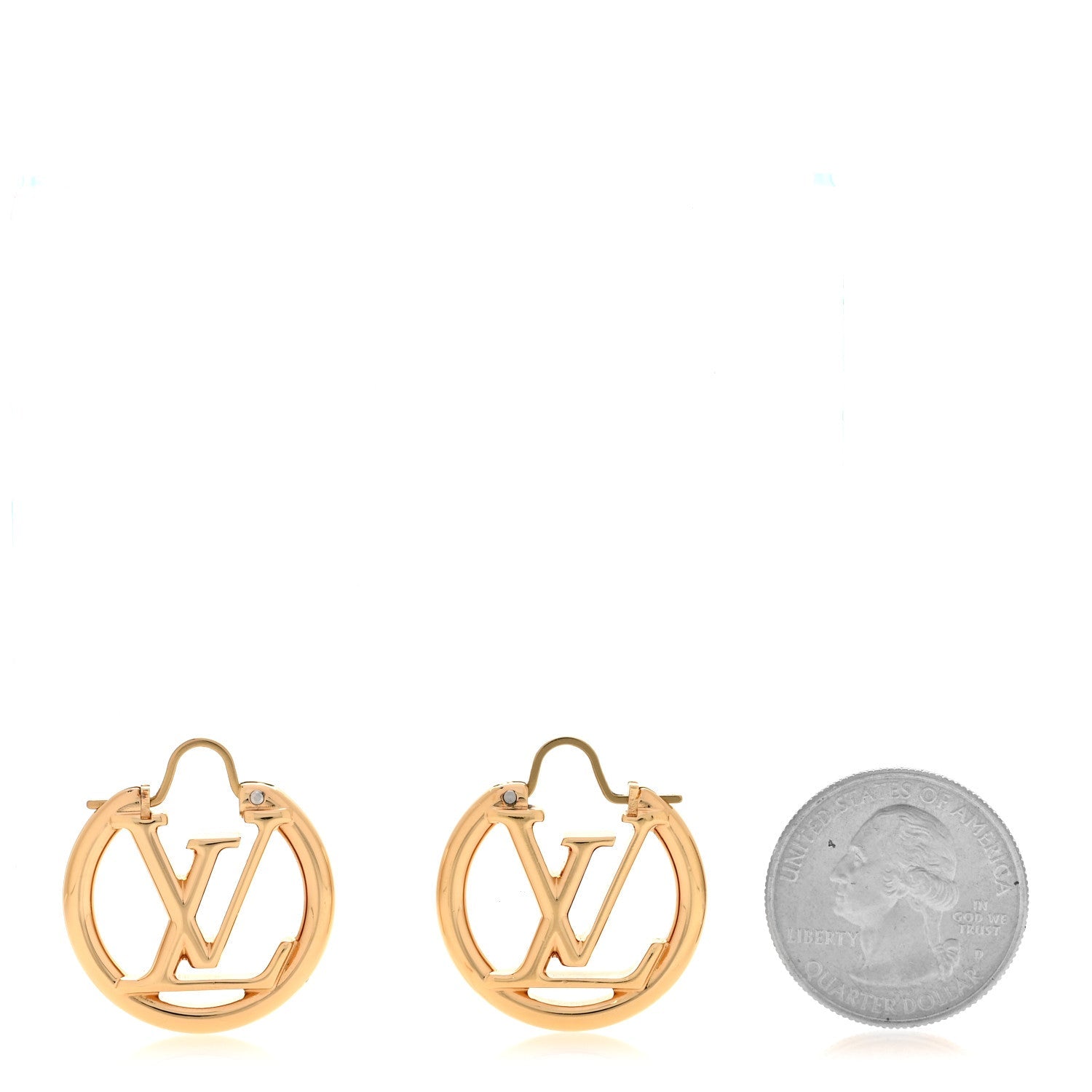 Metal Small Louise Hoop Earrings Gold