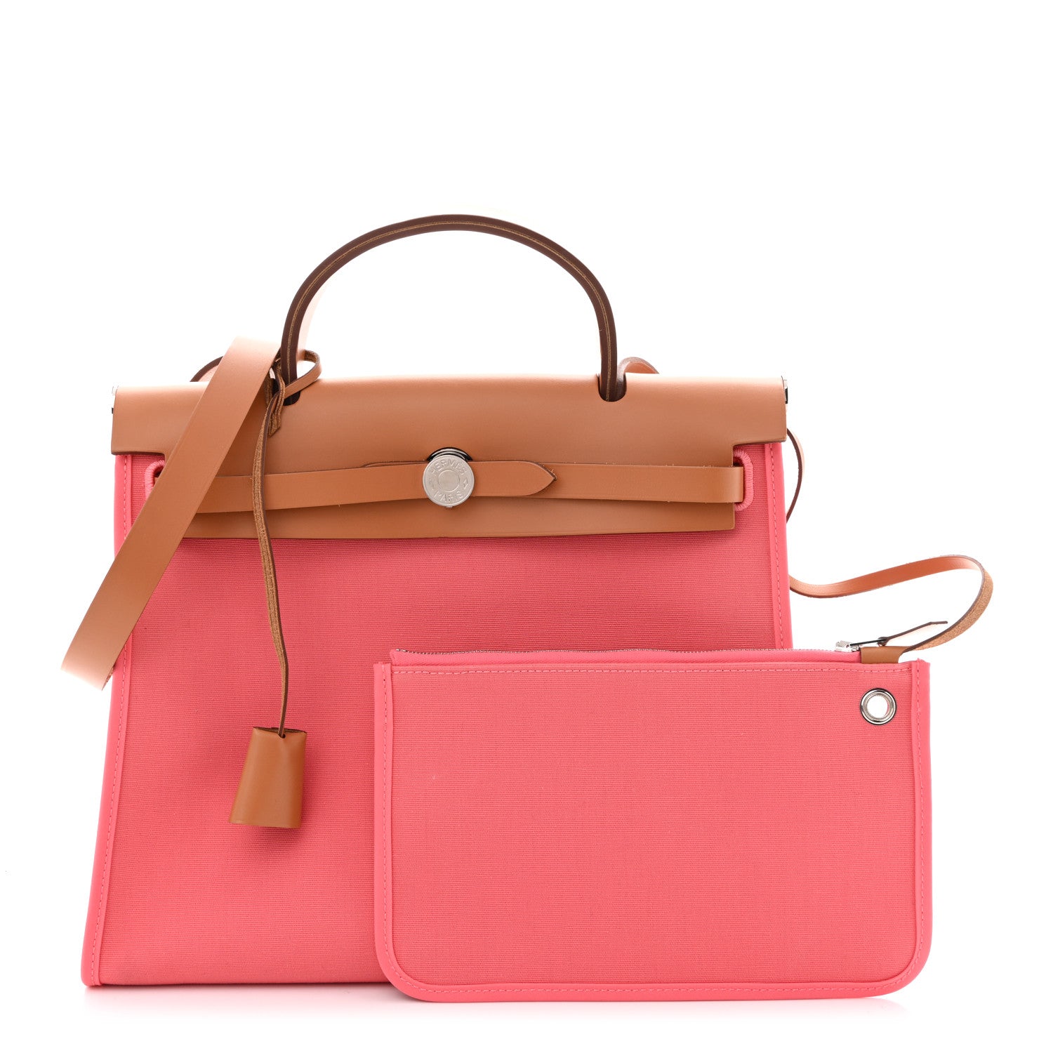Vache Hunter Toile Herbag Zip 31 PM Rose Azalee Natural