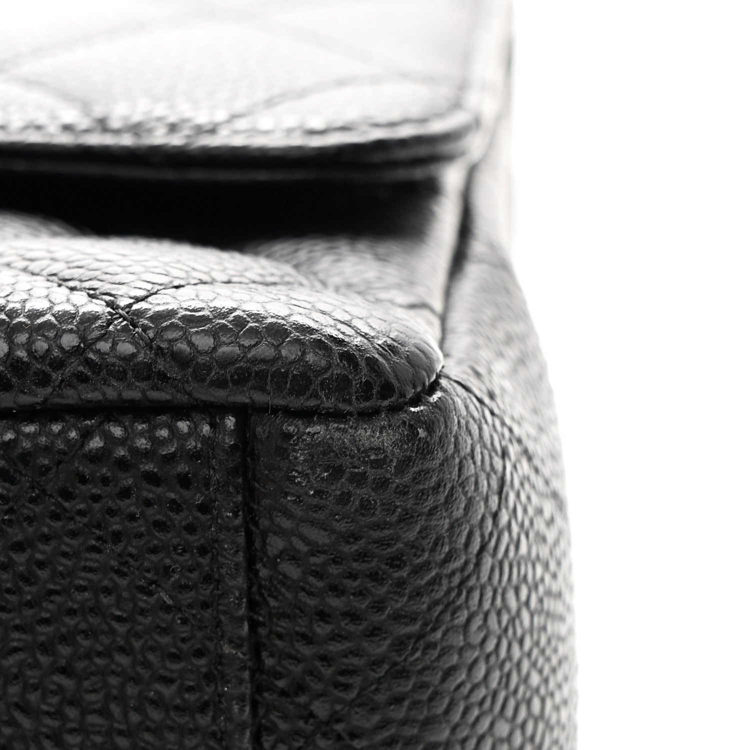 Caviar Quilted Maxi Double Flap Black