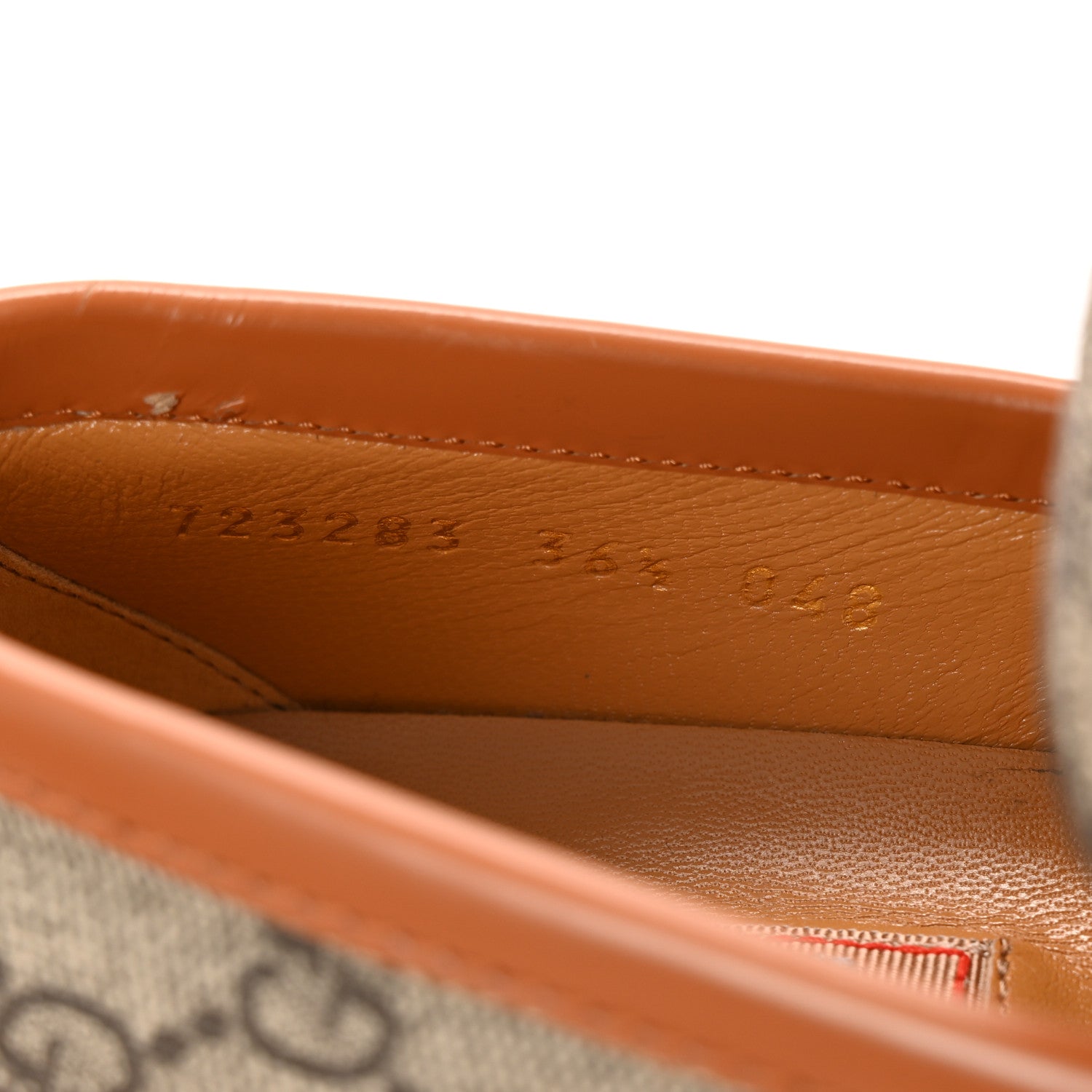 GG Supreme Monogram Cordovan Lux Womens Harald Horsebit 25mm Platform Loafers 36.5 Beige Ebony