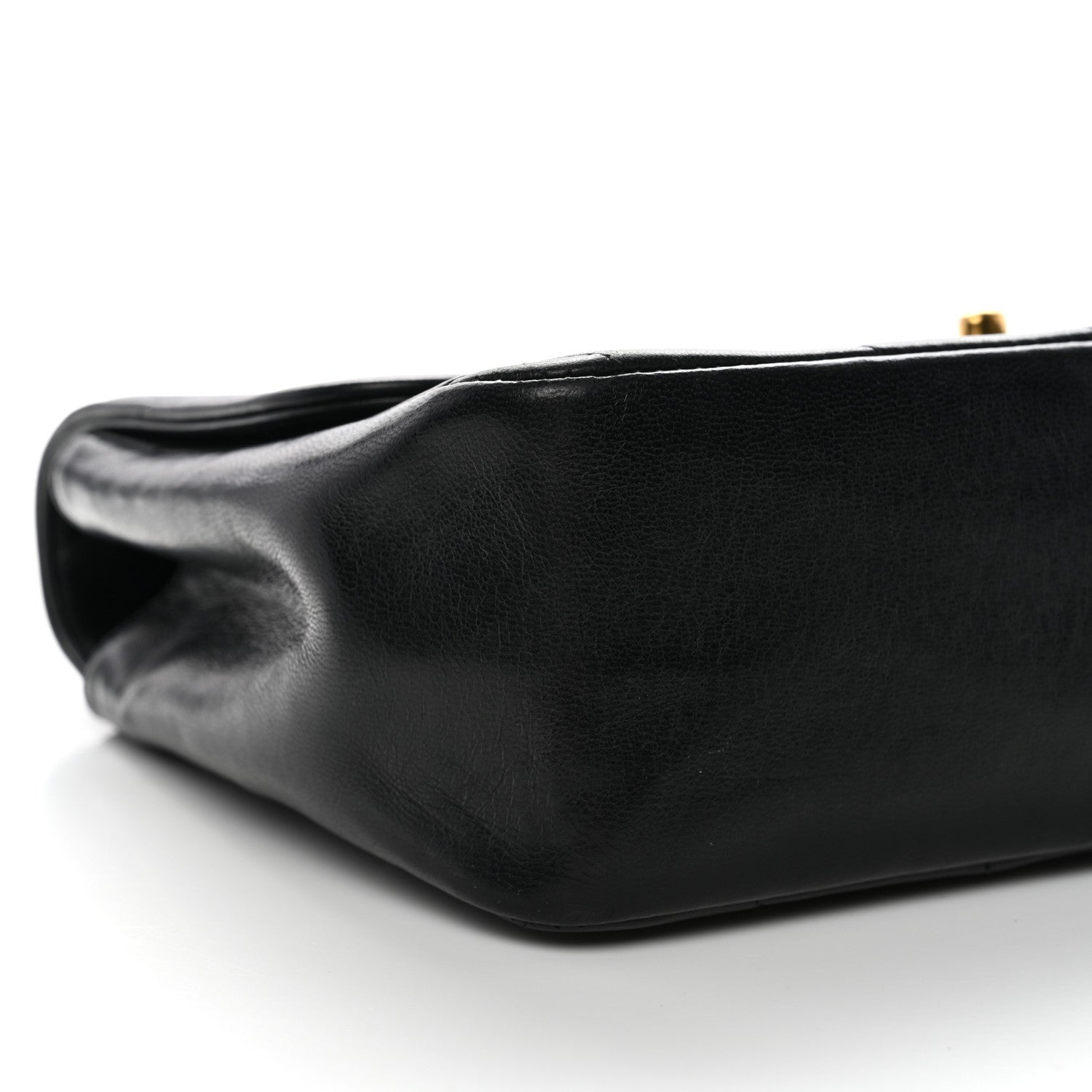 Lambskin Chevron Quilted Mini Kelly Flap Black