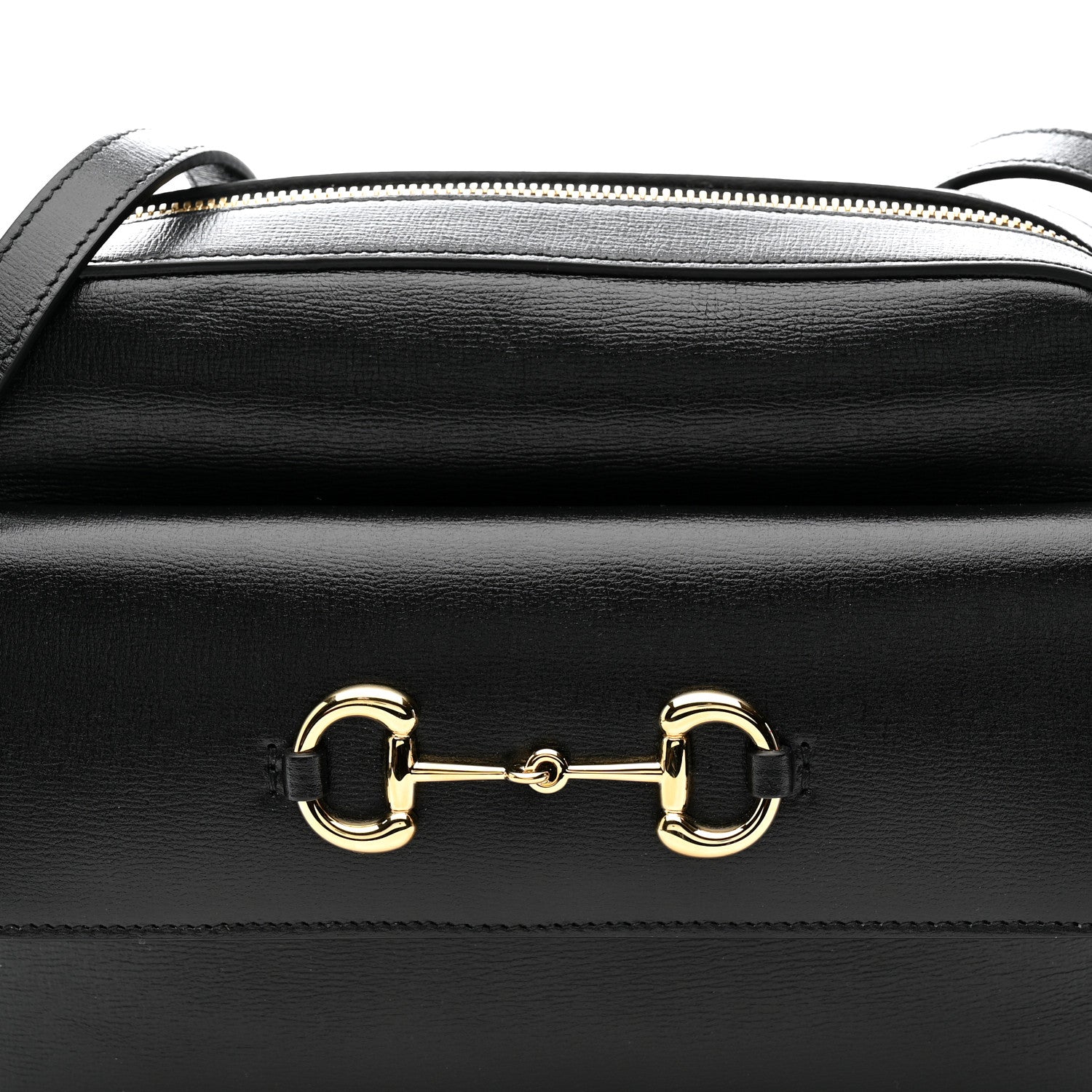 Textured Calfskin Small Horsebit 1955 Shoulder Bag Black