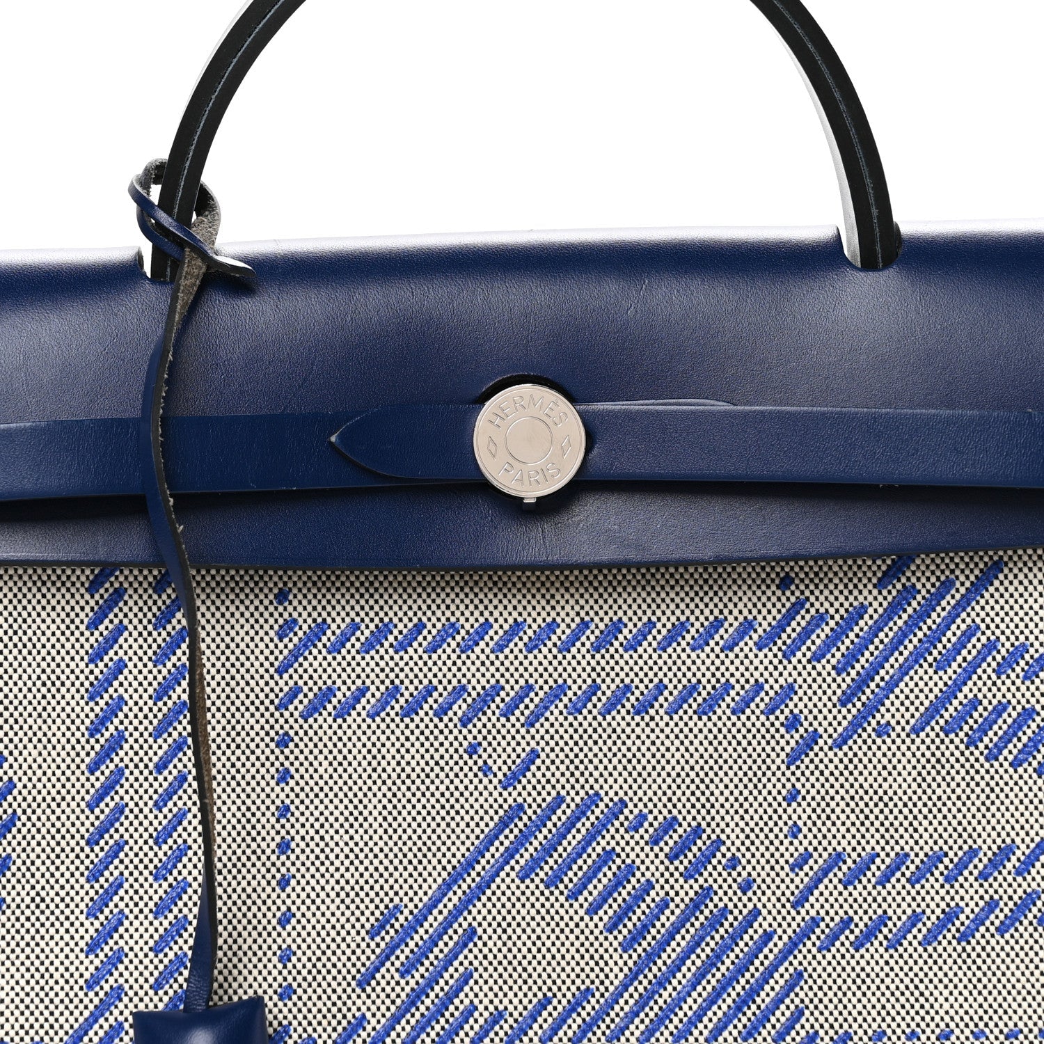 Vache Hunter Toile H Brides de Gala Herbag Zip Retourne 31 PM Bleu De France Ecru Saphir