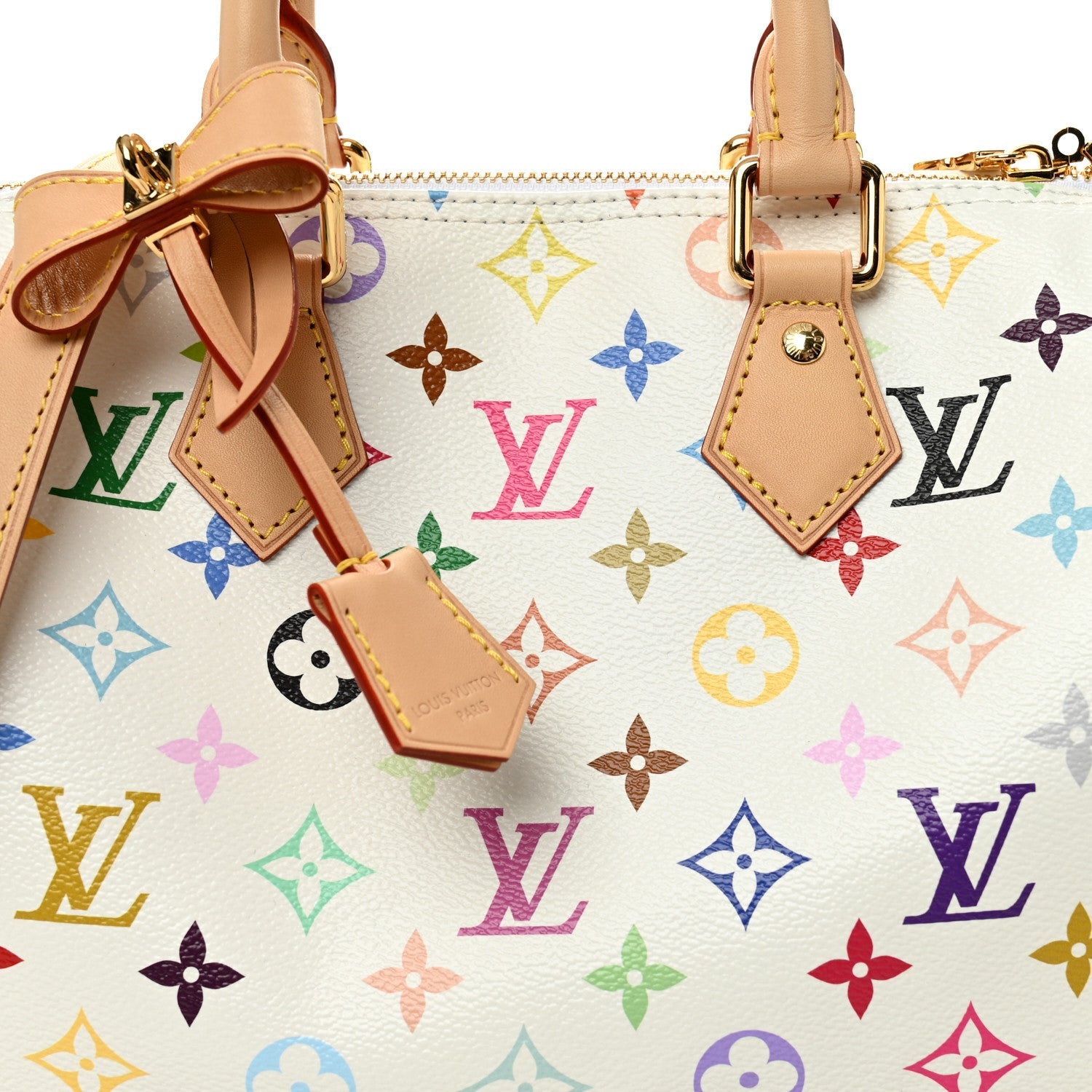 LV X TM Monogram Multicolor Speedy Bandouliere 25 White