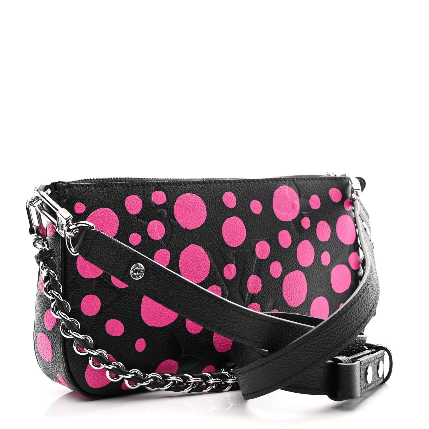 LV X YK Empreinte Multi Pochette Accessories Black Fuchsia