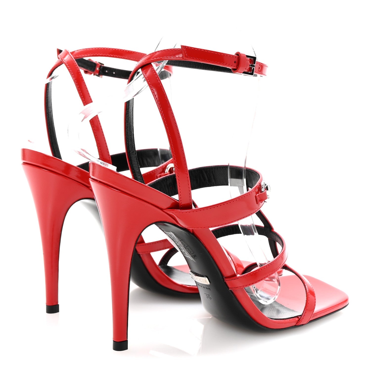 Nappa Regent Strappy Horsebit Sandals 38 Maple Red