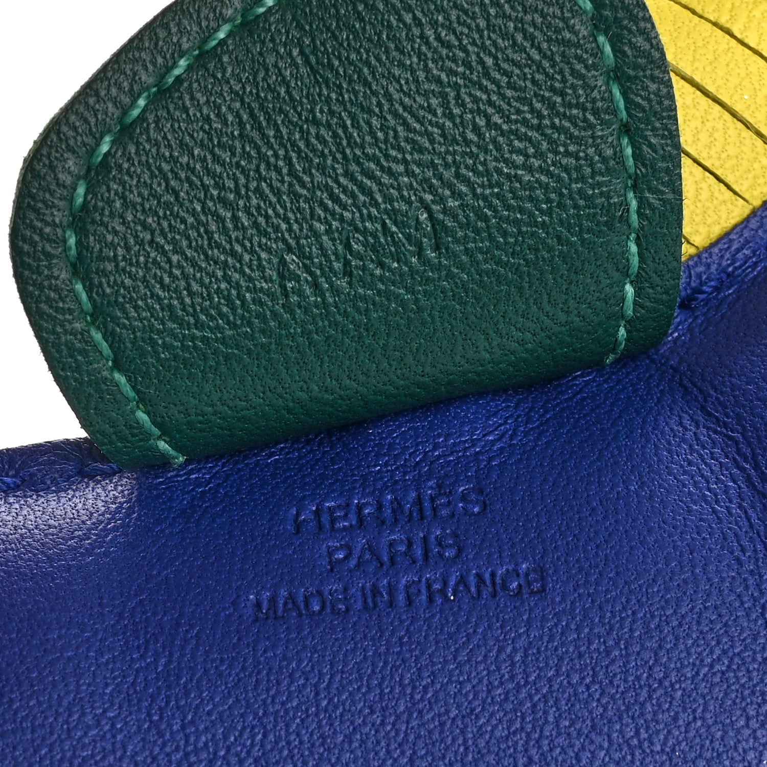 Milo Lambskin Grigri Rodeo Horse Bag Charm MM Bleu Electrique Malachite Lime