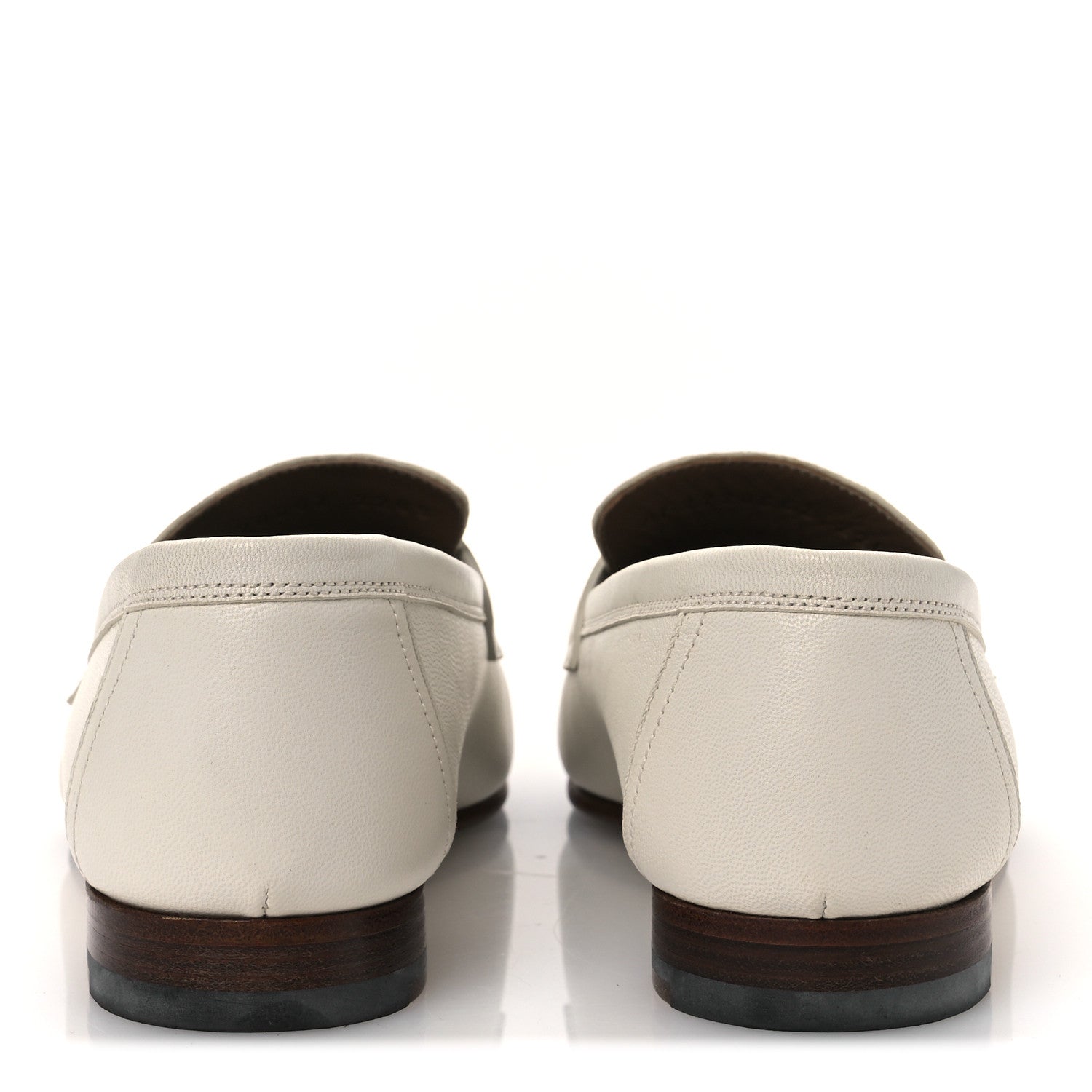 Calfskin Womens Paris Loafers 37 White