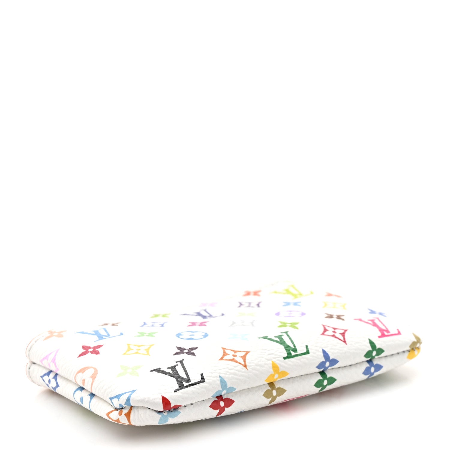 LV X TM Monogram Multicolor Key Pouch White
