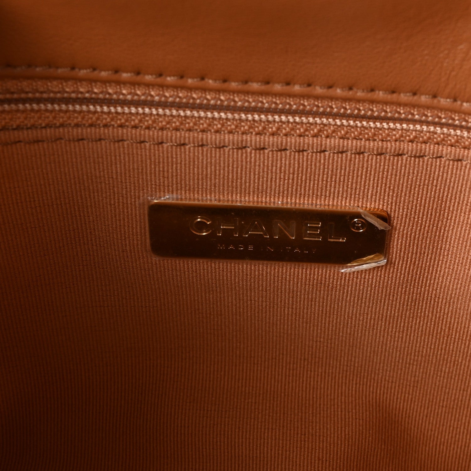 Lambskin Quilted Medium Chanel 19 Flap Brown