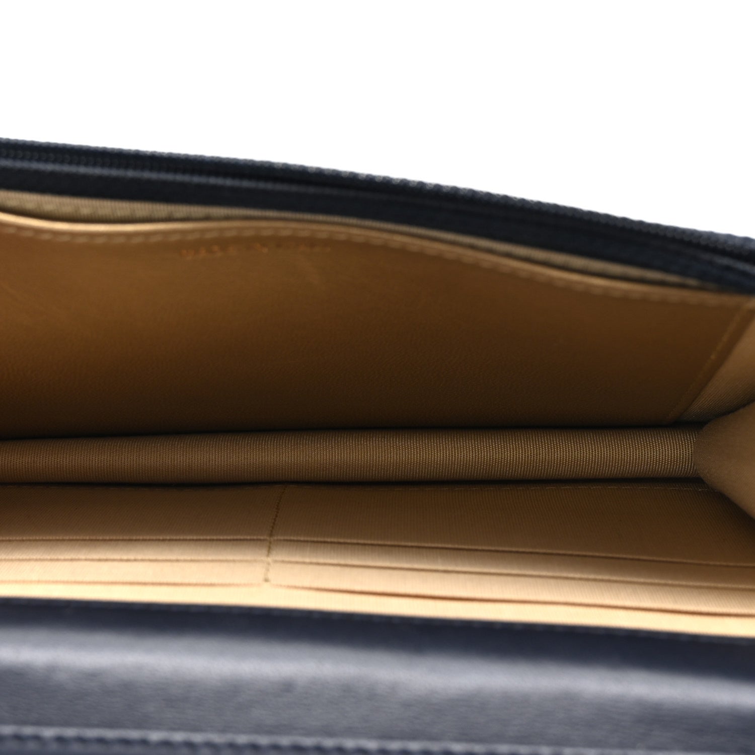 Lambskin Quilted Pearl Crush Wallet on Chain WOC Navy
