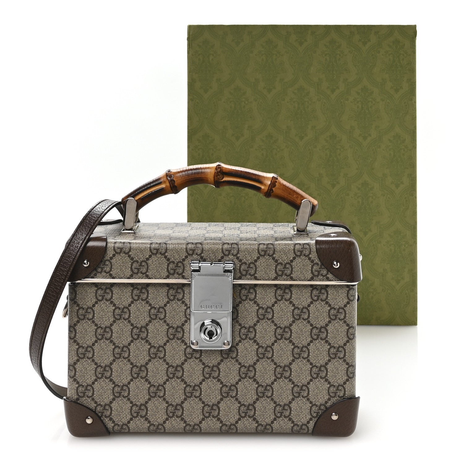 GG Supreme Monogram Globe-Trotter Beauty Case Brown