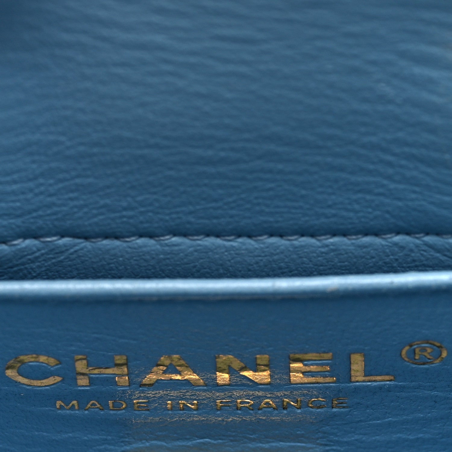 Caviar Quilted Mini Bucket Bag Blue