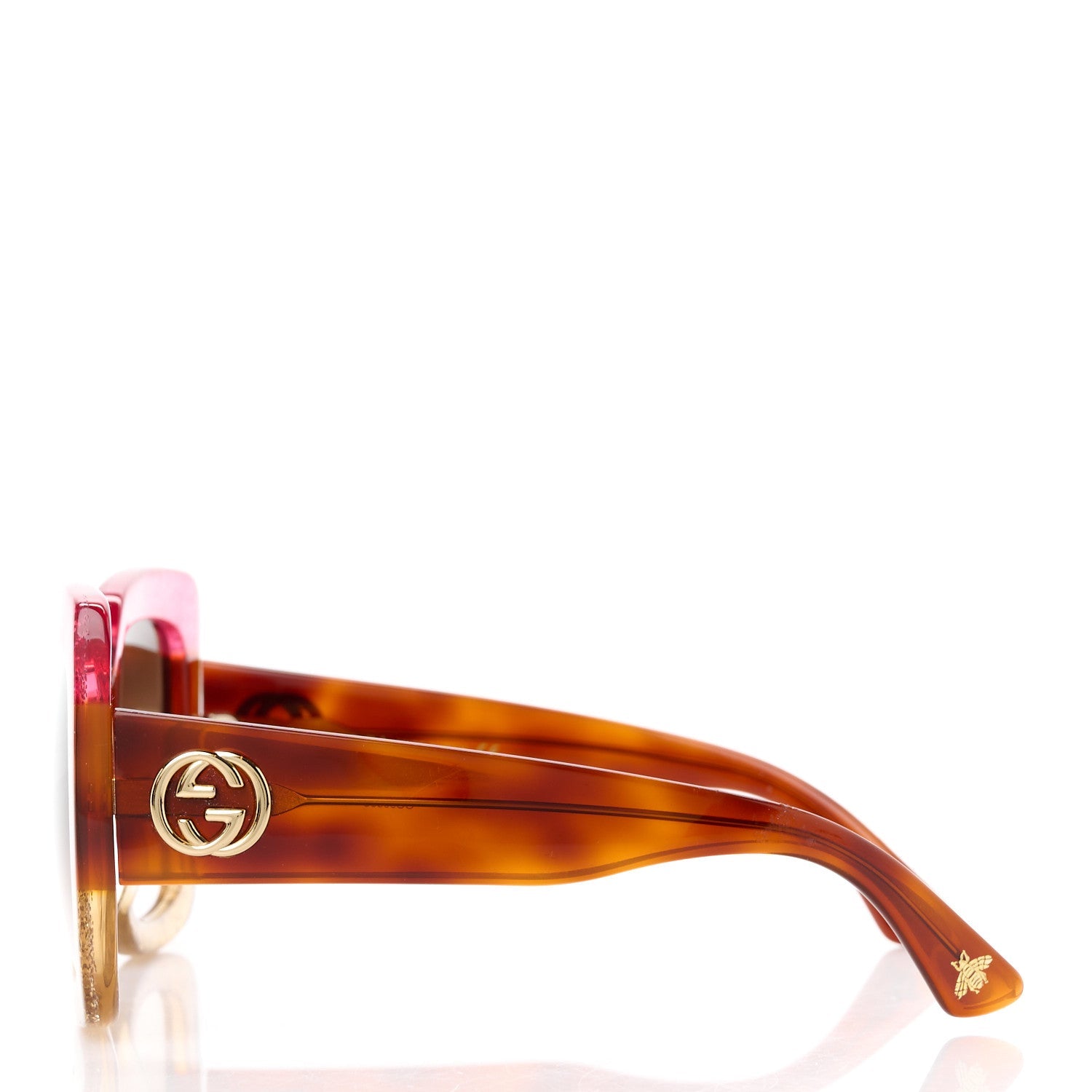 Square Frame GG0083S Sunglasses Glitter Pink Multi