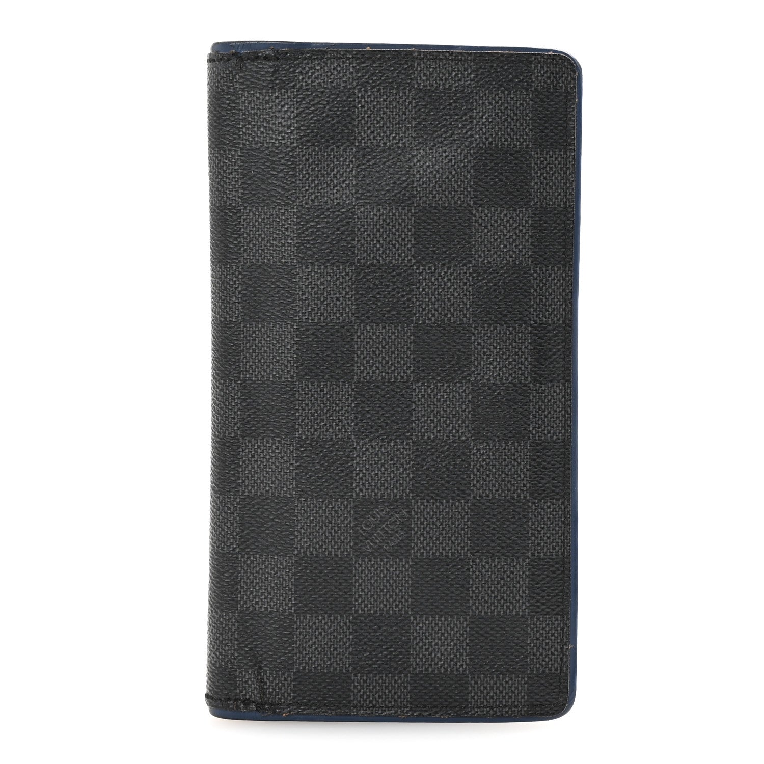 Damier Graphite Brazza Wallet Bleu Neon