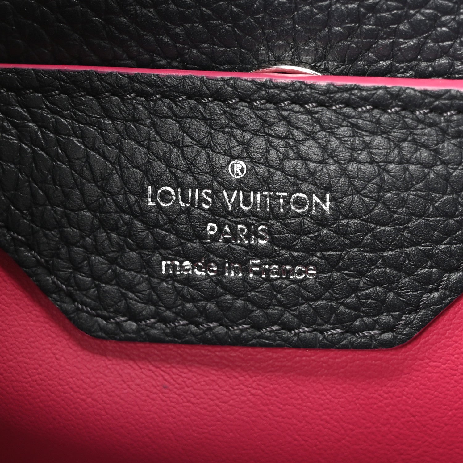 Taurillon Capucines PM Cobalt Fuchsia