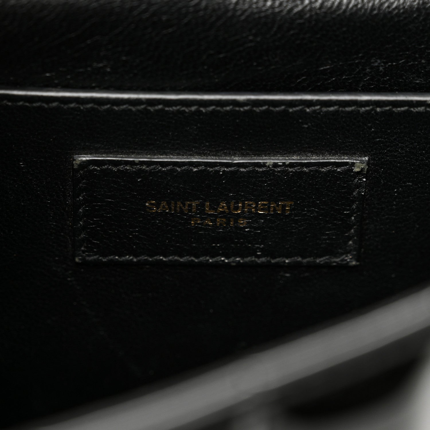 Patent Matelasse Monogram Large Vicky Chain Bag Black