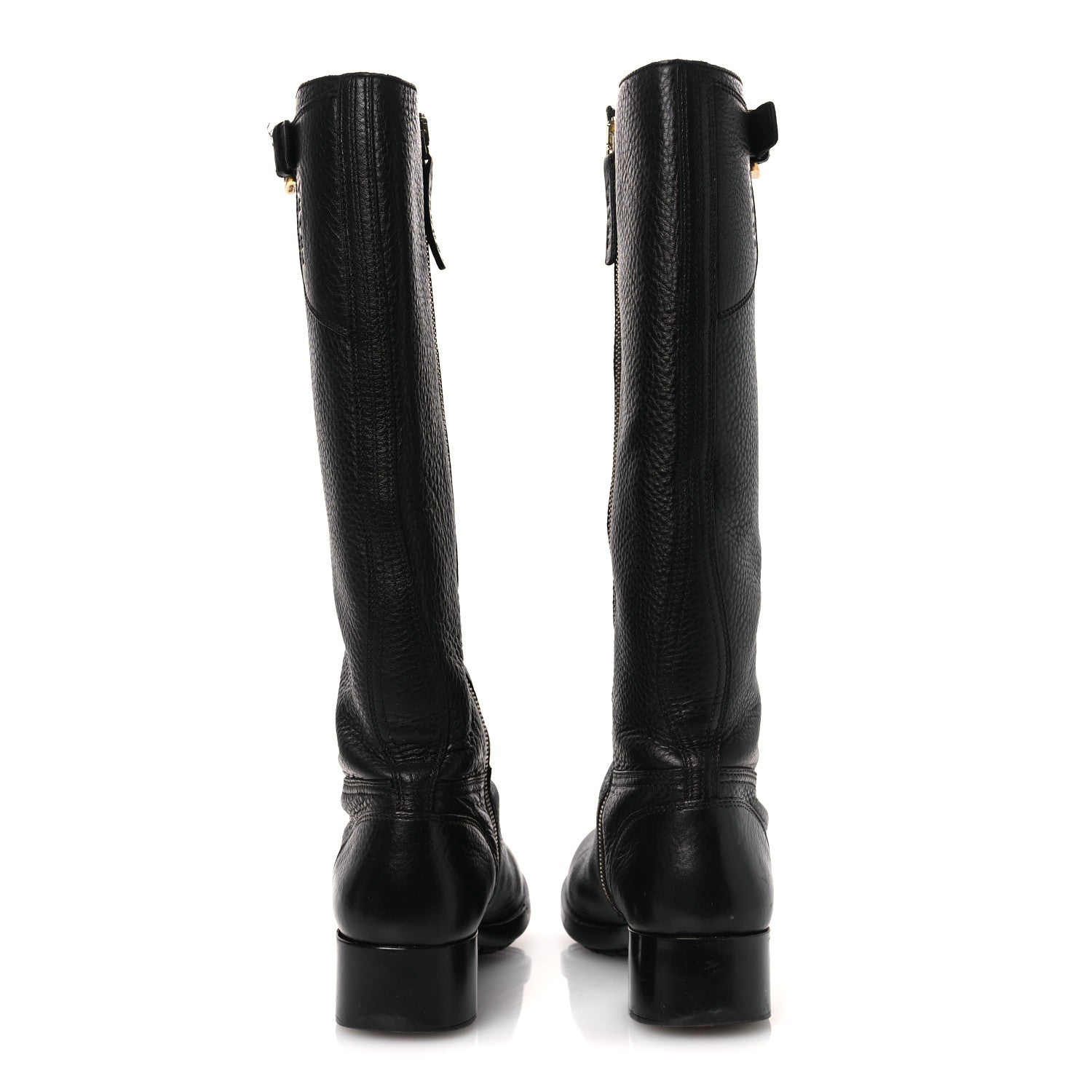 Vitello Daino Riding Boots 38 Black