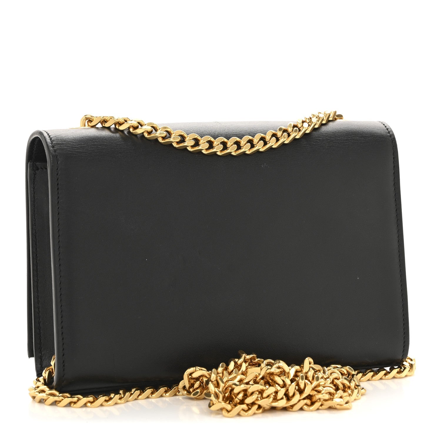 Calfskin Small Classic Monogram Kate Tassel Satchel Black