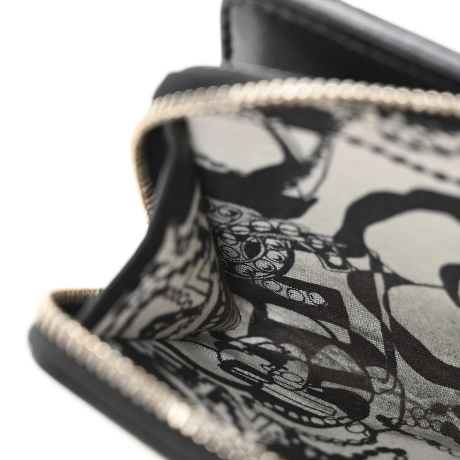 Lambskin Quilted Compact Zipped Wallet Black