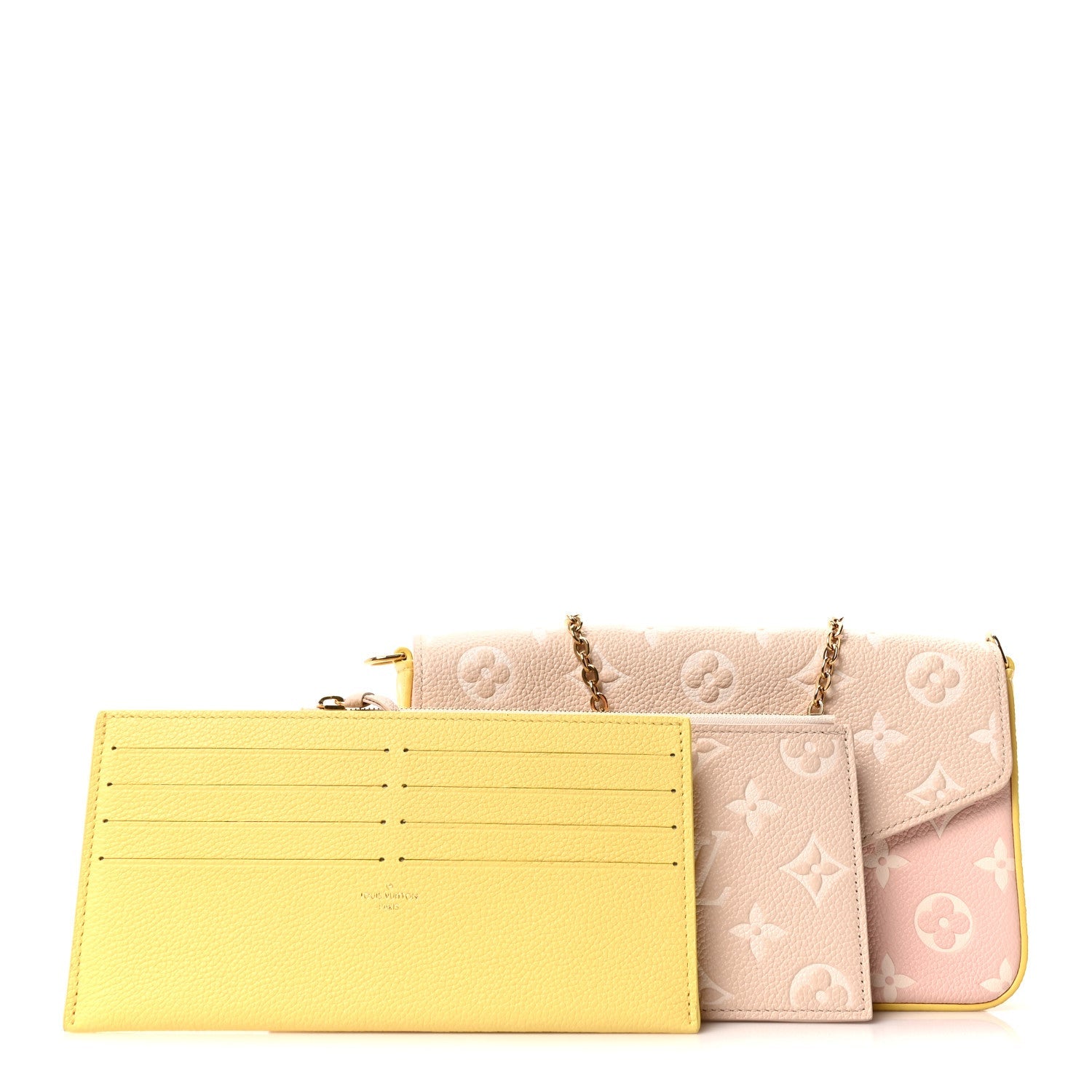 Empreinte Spring in the City Felicie Pochette Chain Wallet Pink Beige Yellow