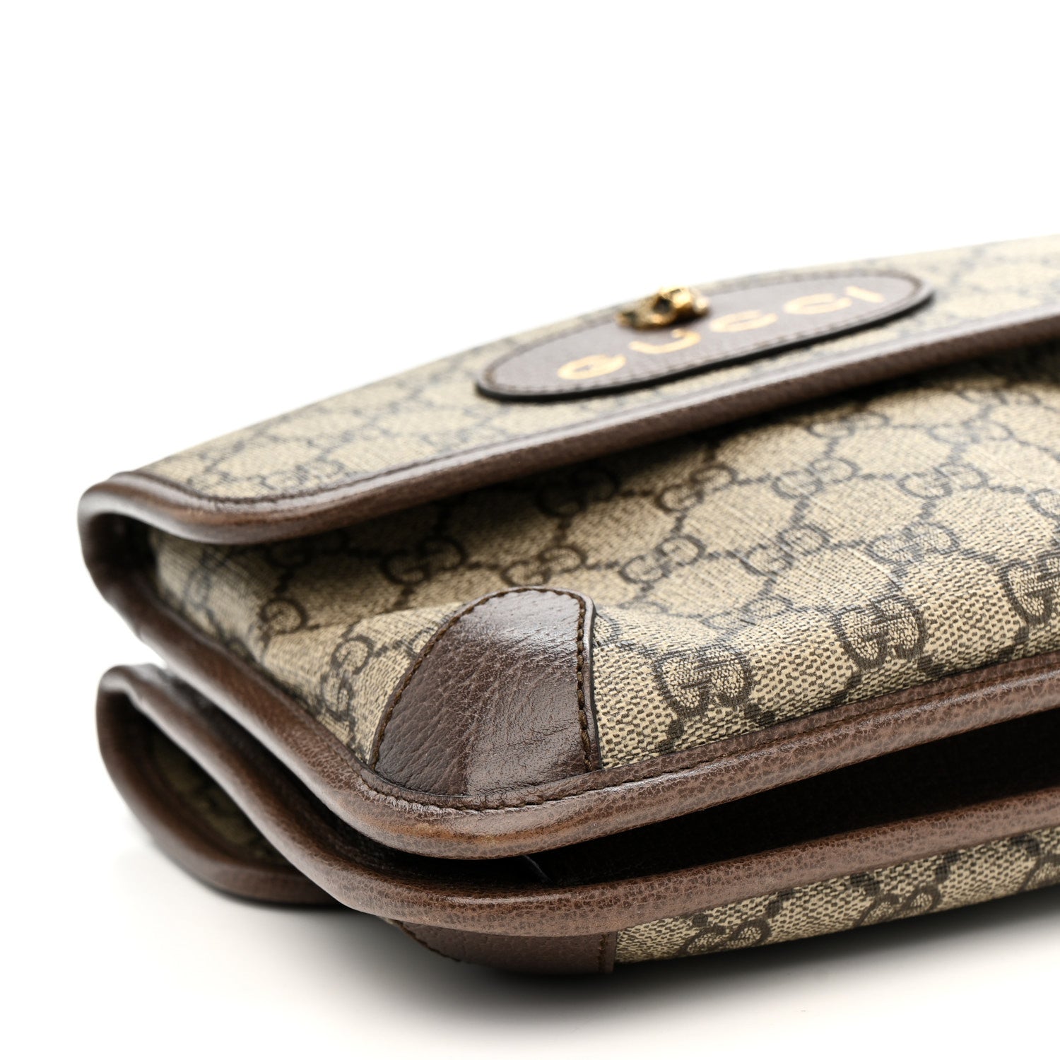 GG Supreme Monogram Web Small Neo Vintage Double Flap Messenger Bag Beige New Acero