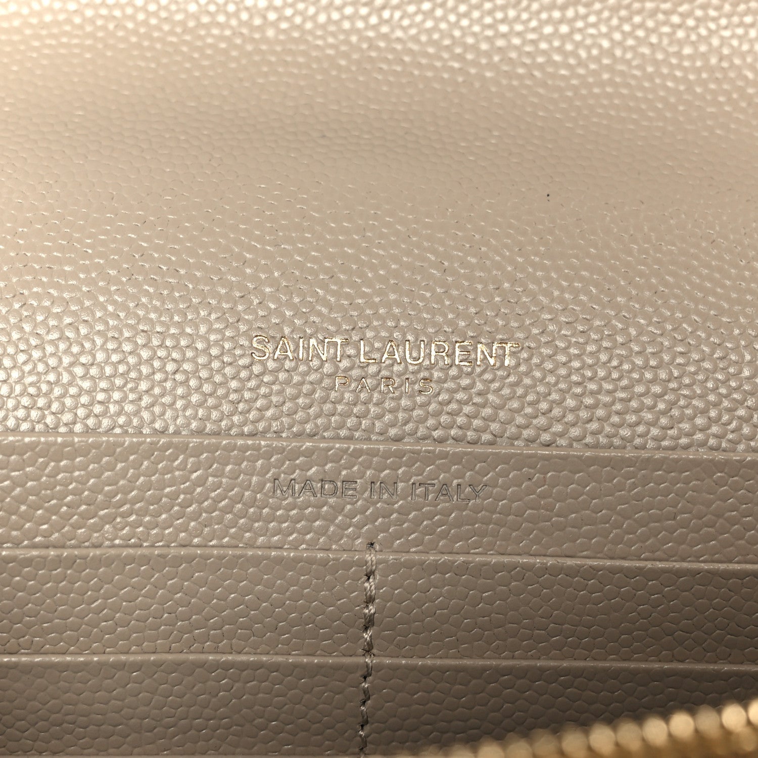 Grain De Poudre Matelasse Chevron Monogram Chain Wallet Sea Salt