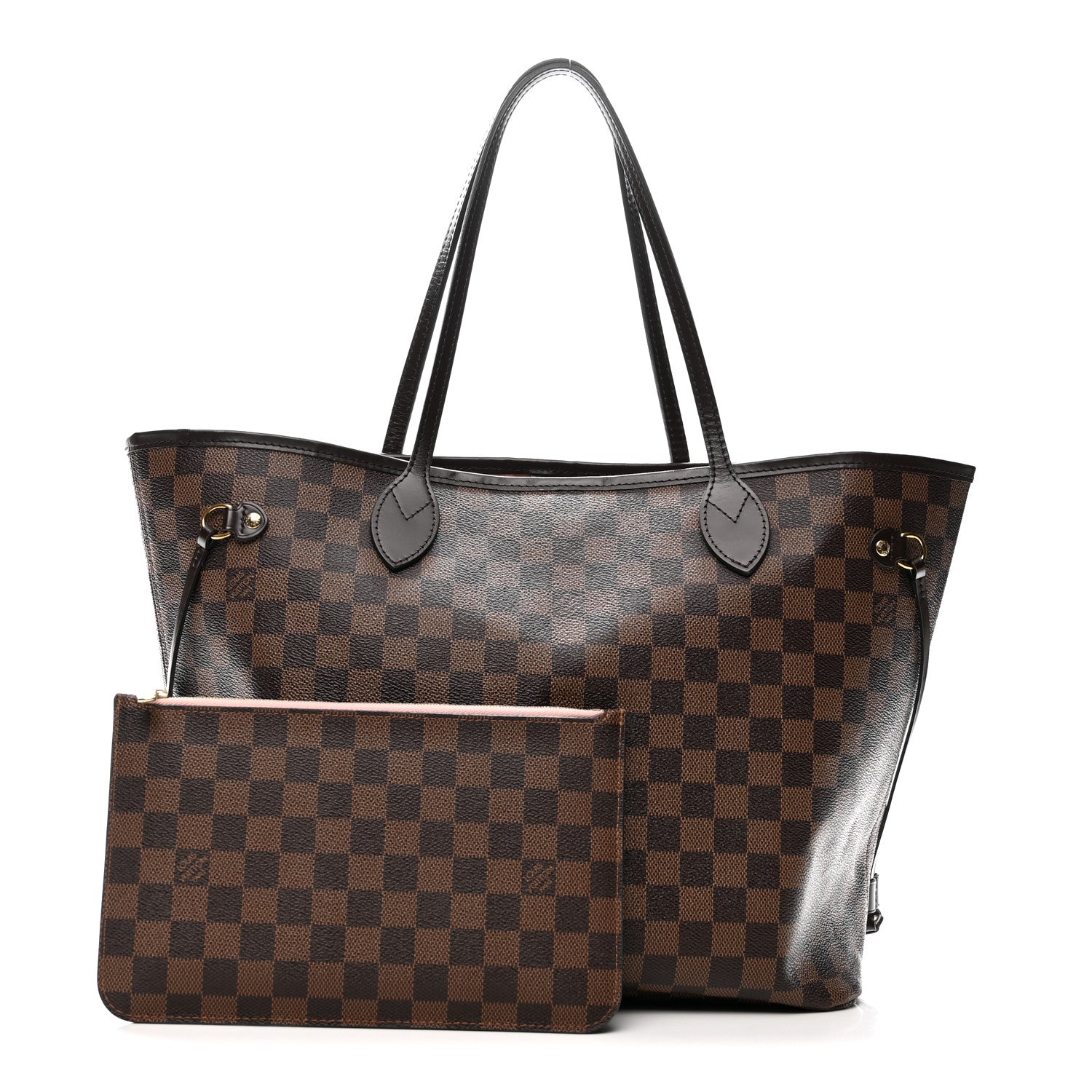Damier Ebene Neo Neverfull MM Rose Ballerine