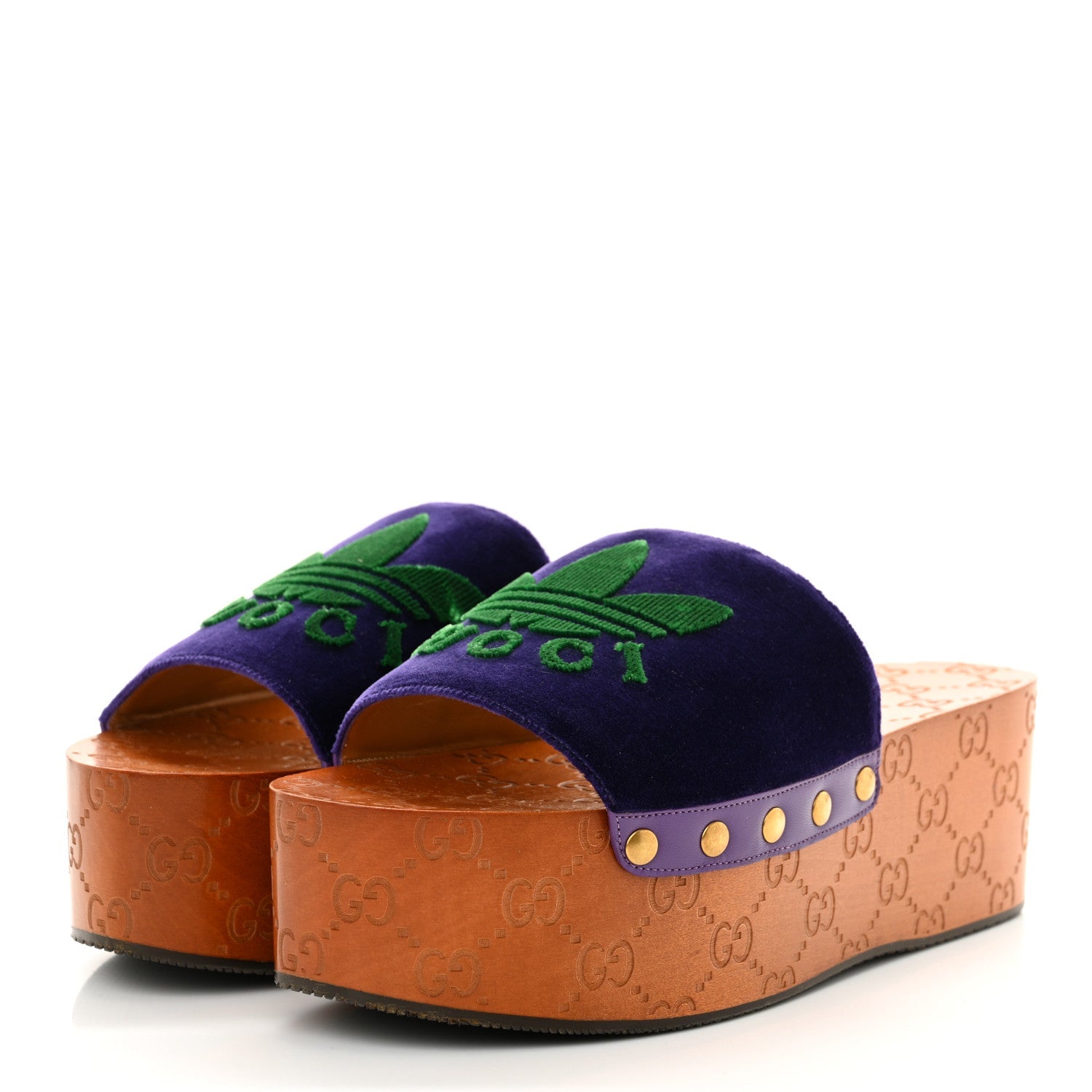 X ADIDAS Soft Velvet Malaga Kid Womens Platform Sandals 39.5  Iris Extreme