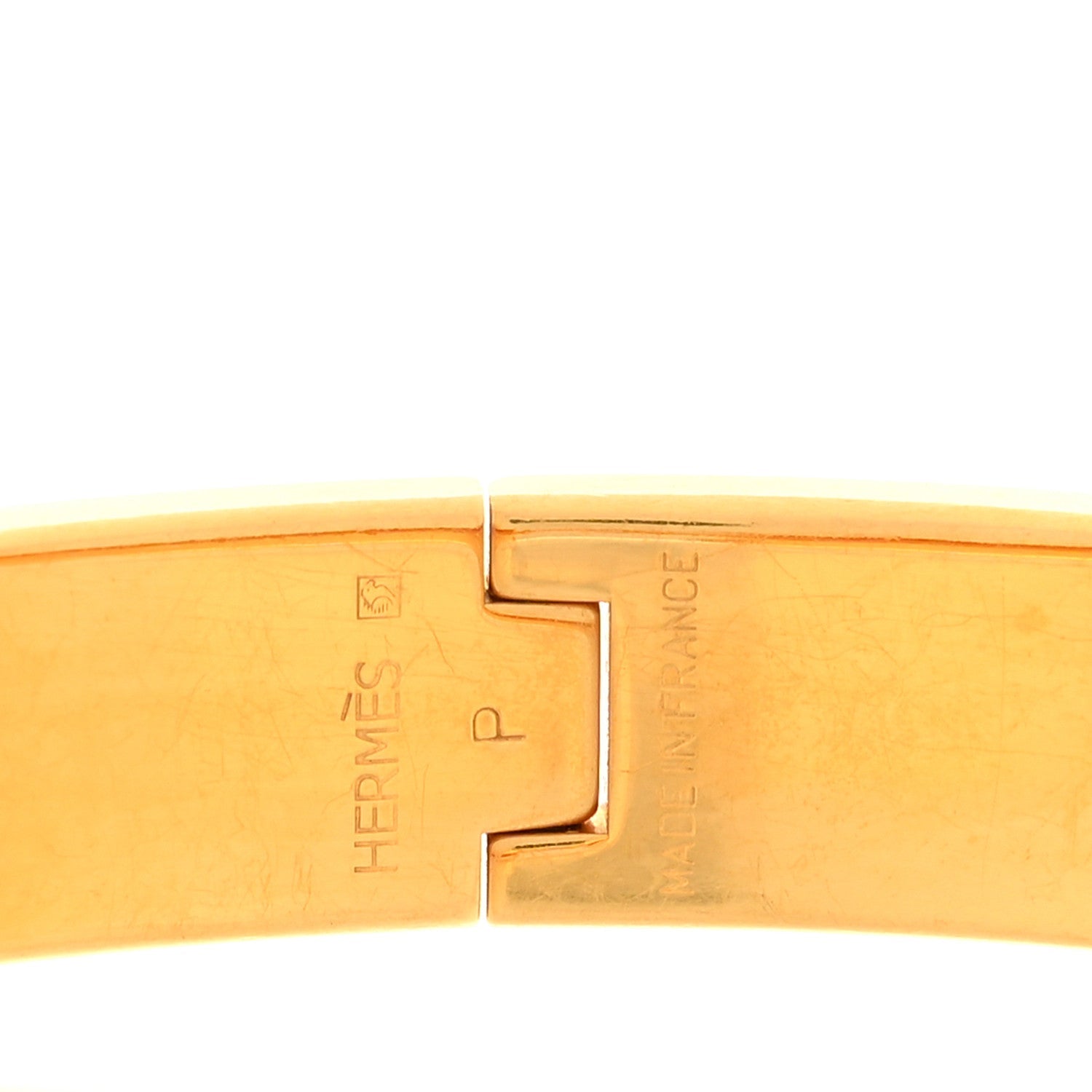Enamel Narrow Clic Clac H Bracelet GM Marron Glace