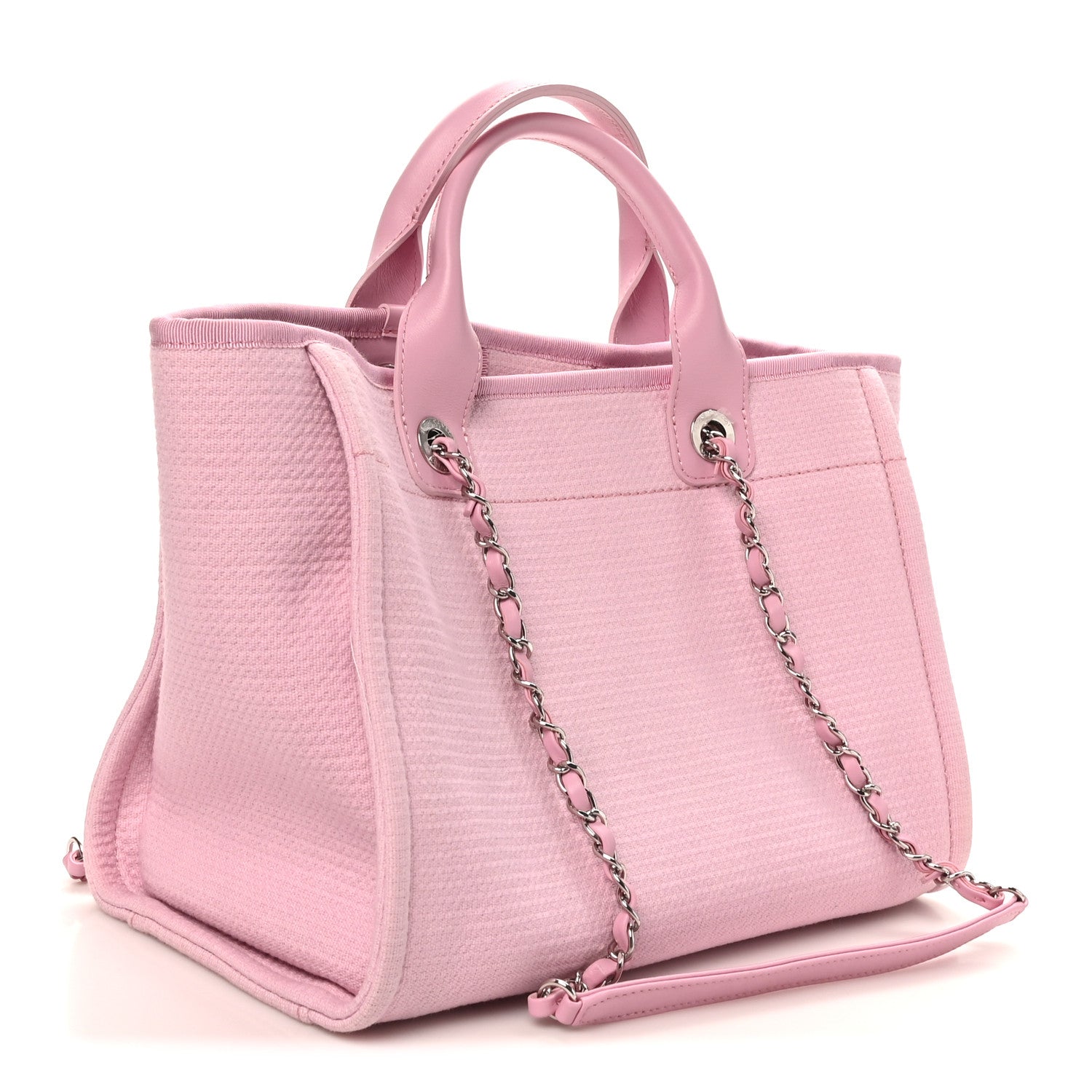 Mixed Fibers Small Deauville Tote Dark Pink