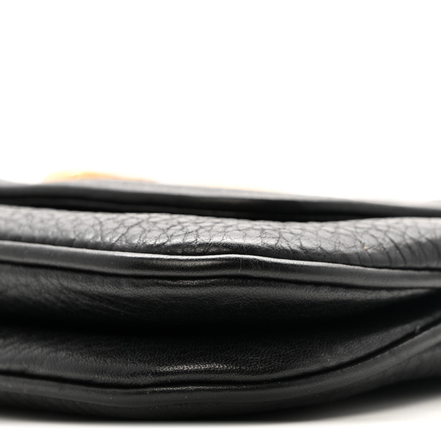 Pebbled Calfskin Small 1973 Chain Shoulder Bag Black